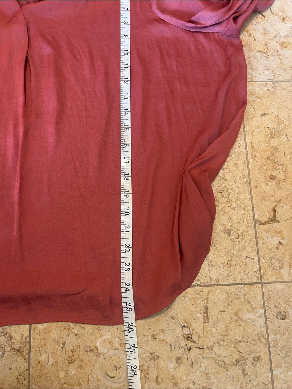 Simply Vera by Vera Wang Dusty Rose V-Neck Blouse Boho Like New Size XXL - Picture 6 of 6